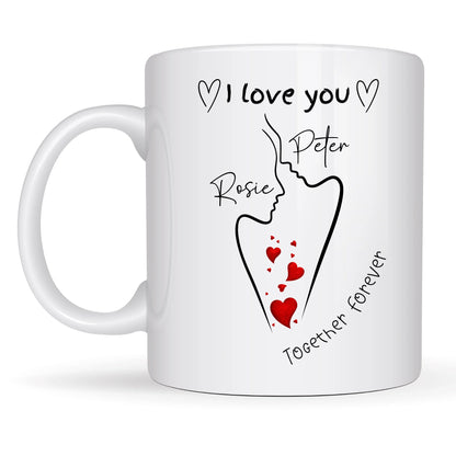 Modern I love you mug for couples gift