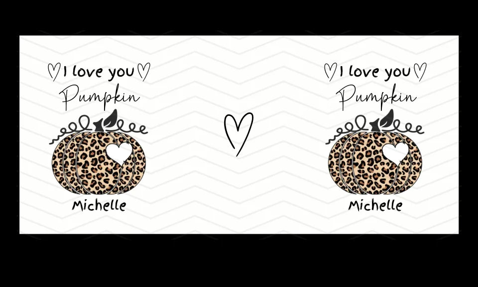 Pumpkin, heart and i love you mug