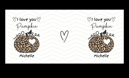 Pumpkin, heart and i love you mug