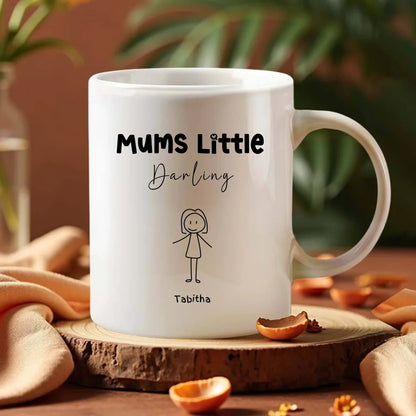 Outline stick figure mug