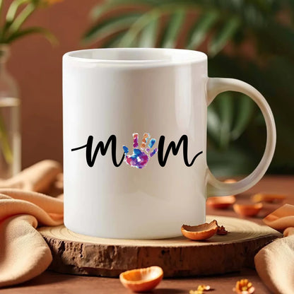 Personalised mug with Mum and child de