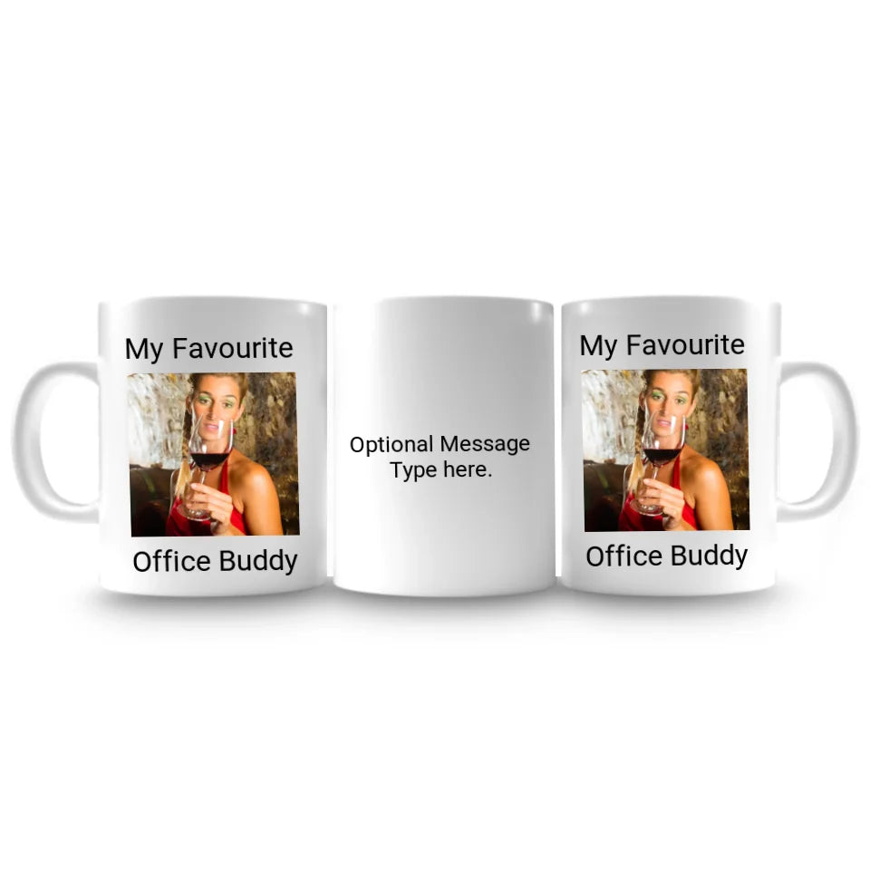 Custom text photo mug