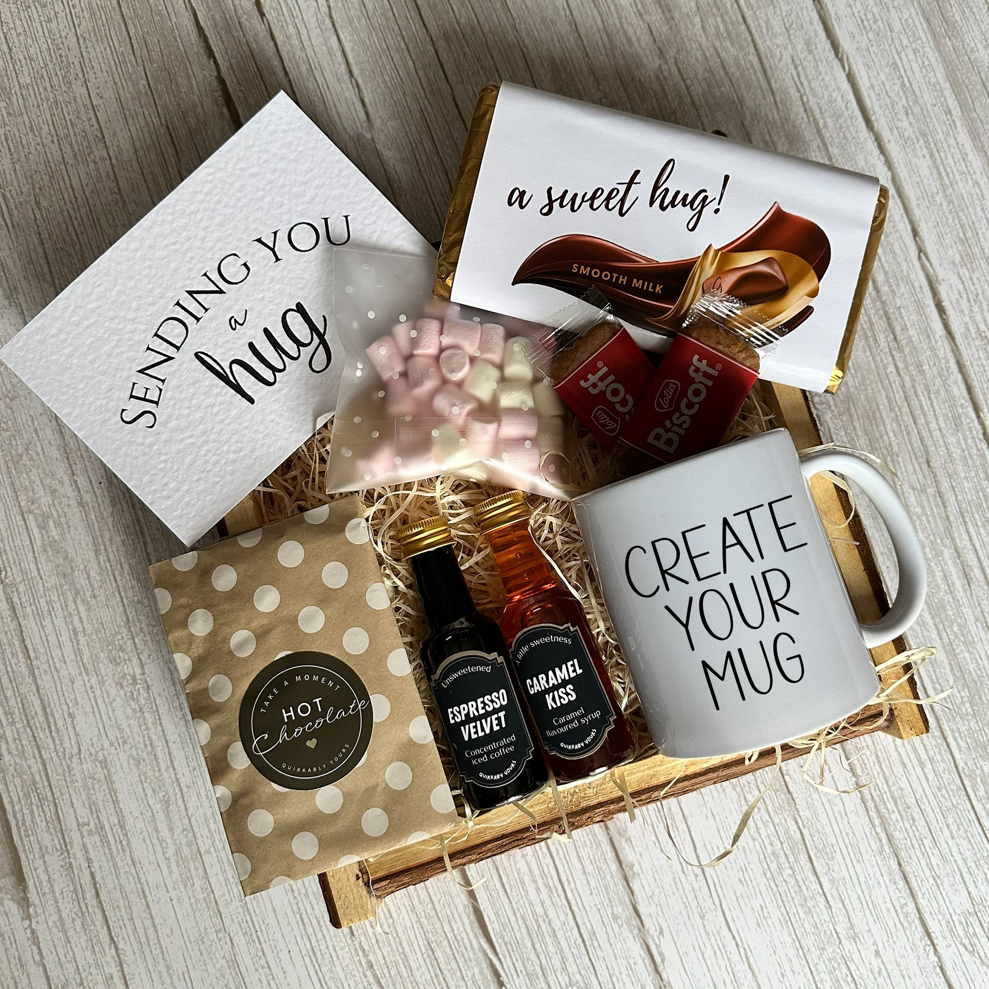 A gift set with a create your own personalised mug