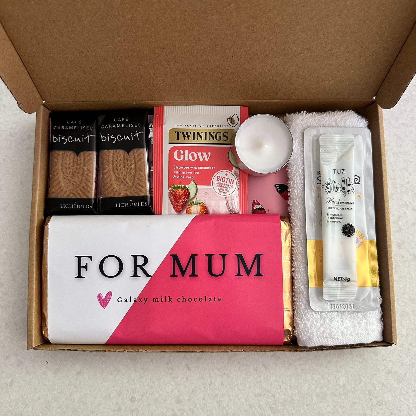Pamper gift box for mum through letterbox
