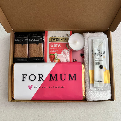 Pamper gift box for mum through letterbox