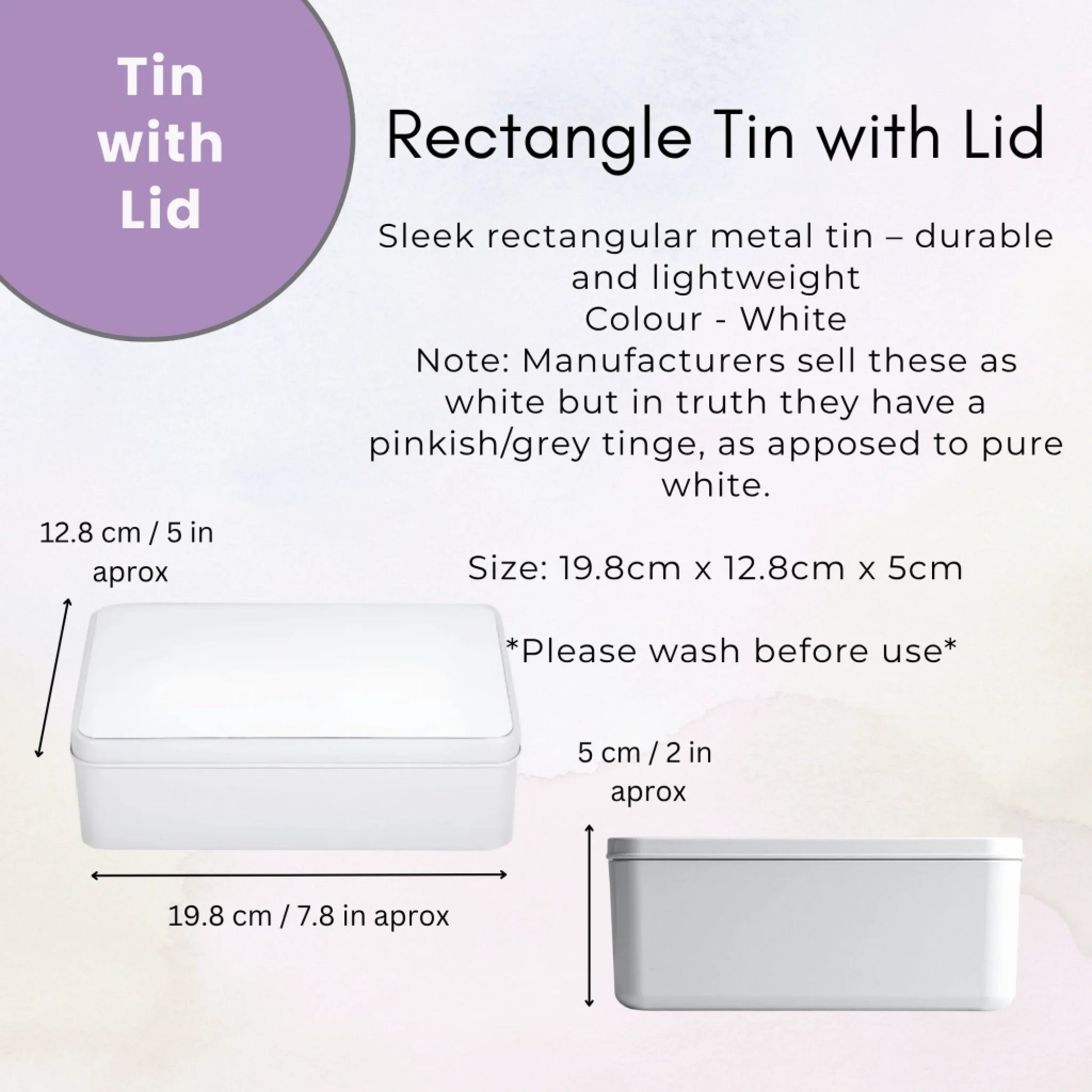 Product info for chocolate buttons tin with name