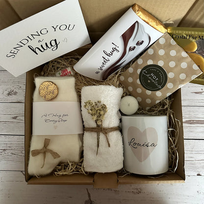 personalised pamper gift set for her with mug