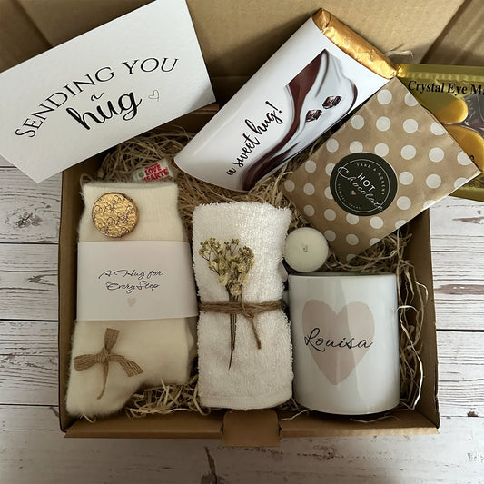 personalised pamper gift set for her with mug