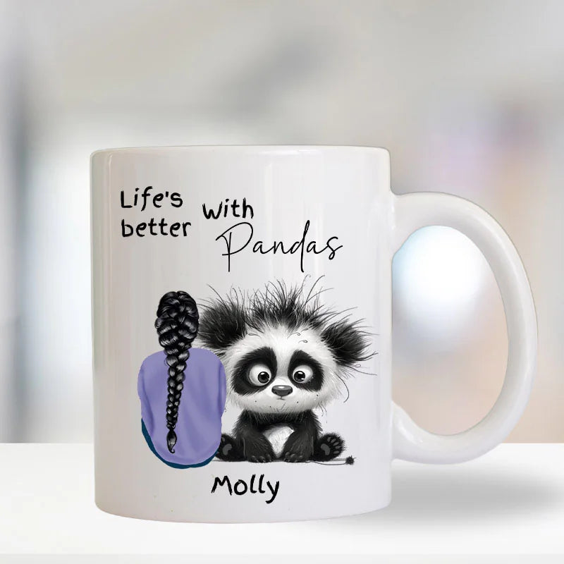 Custom panda coffee mug