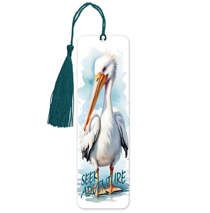 Quirky Pelican "Seek Adventure" Bookmark