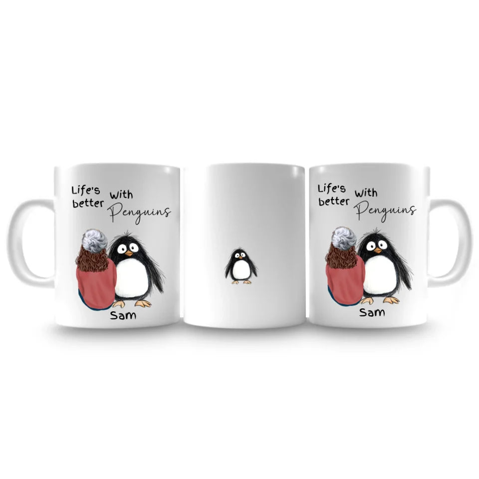 Penguin mug custom character