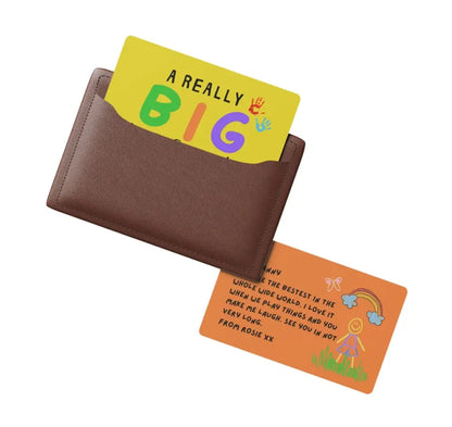 Perfect gift to send a hug UK with this customised wallet card
