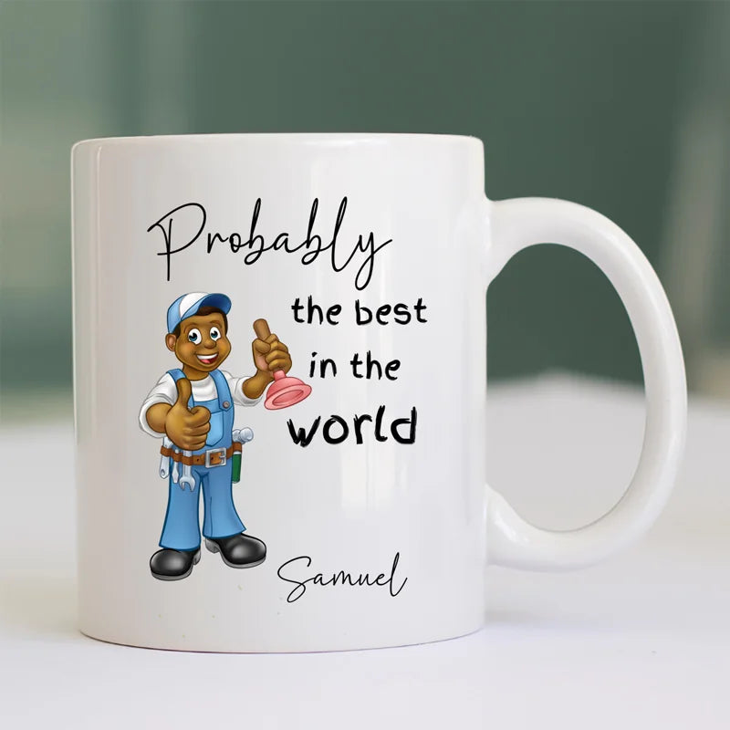 Probably the best plumber mug personalised