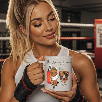 Custom boxing gift mug with male or female character