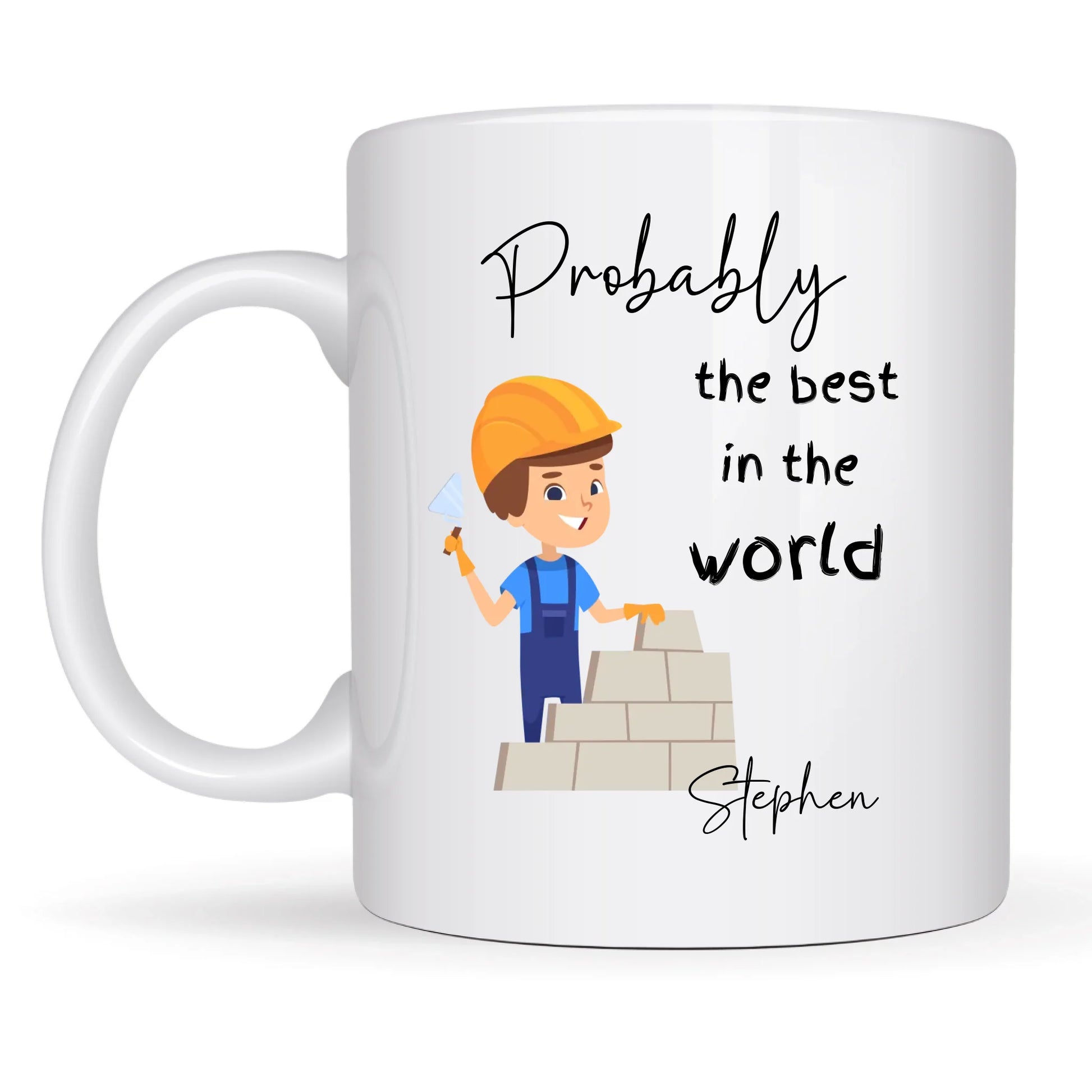 Personalised mug for tradesmen – thank you gift for builder
