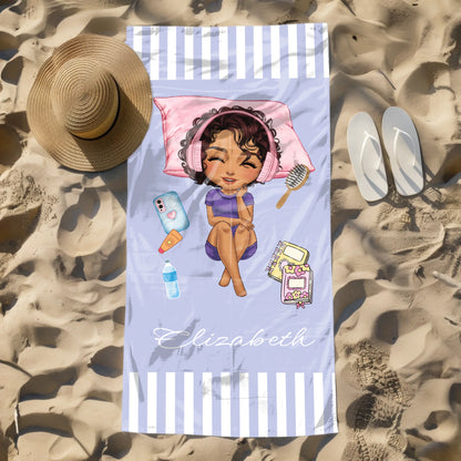 Personalised quick dry towel with name