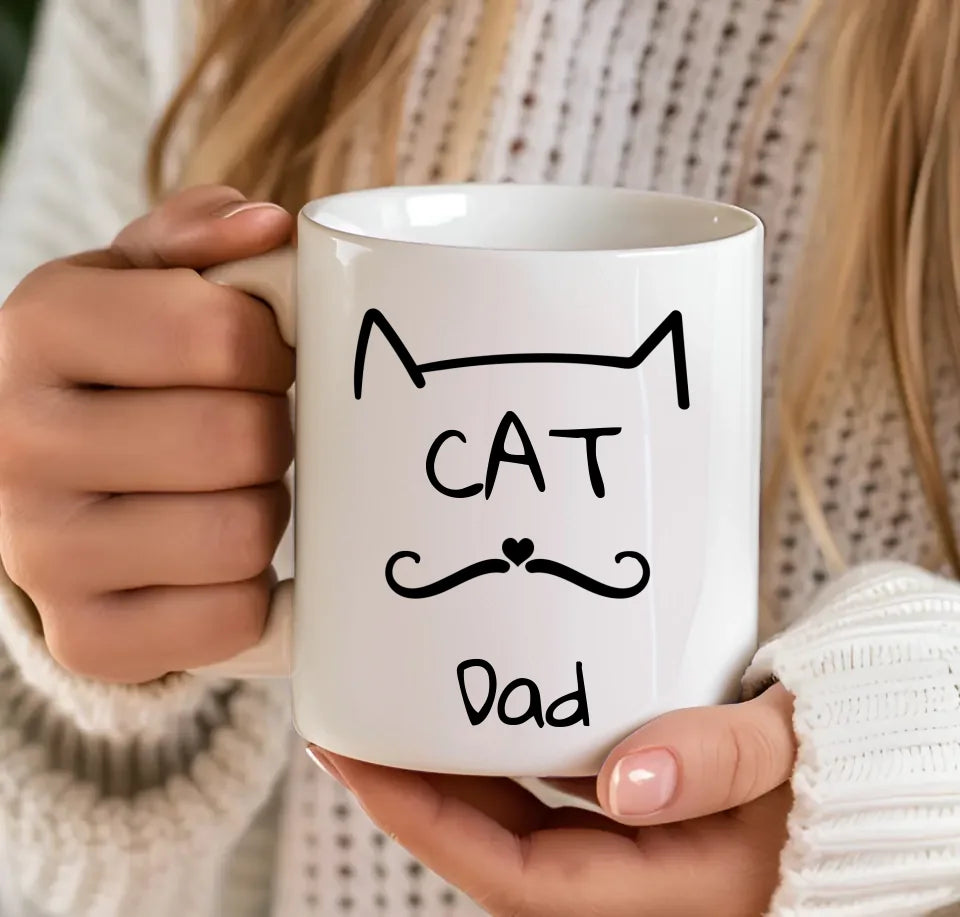 Personalised Cat Mug for Dad