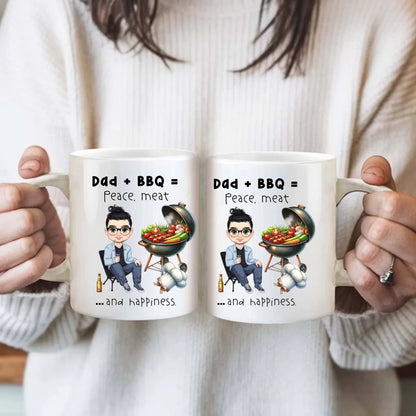 BBQ chibi character mug