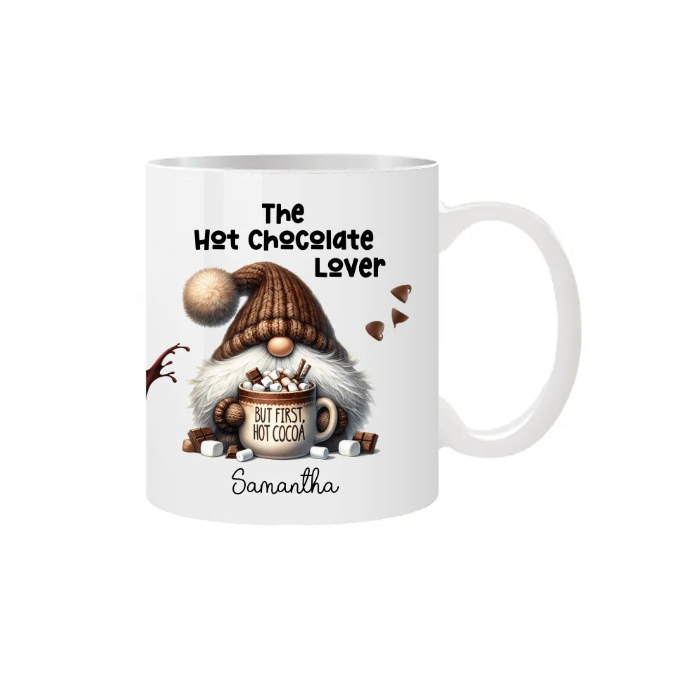 Mug for hot chocolate lovers with custom name