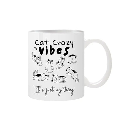 Black and white cat mug