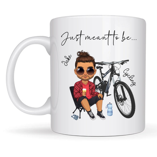 personalised cycling mug with name