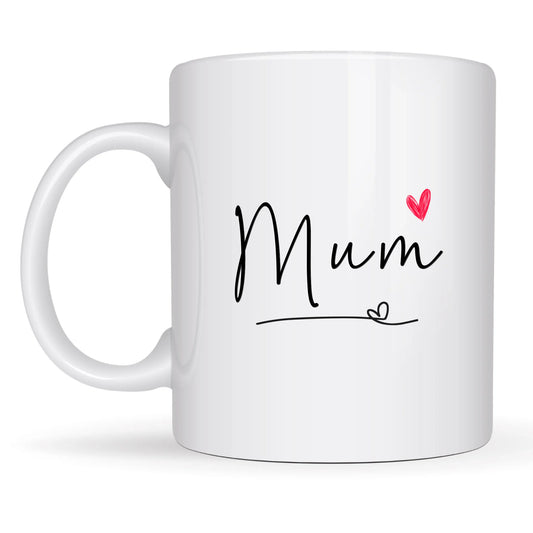 Custom Dad mug with blue heart and script font
