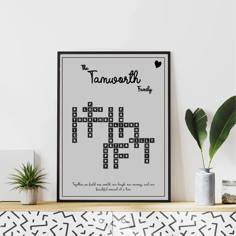 Family Keepsake Scrabble Print