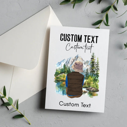 Personalised fishing greeting card for men