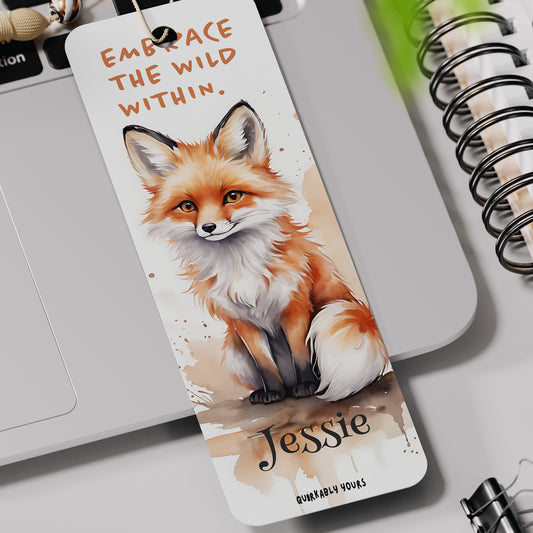 Fox-themed bookmark for book lovers