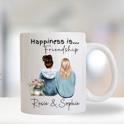 personalised friendship mug with two friends