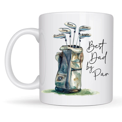 Best Dad by Par printed golf mug