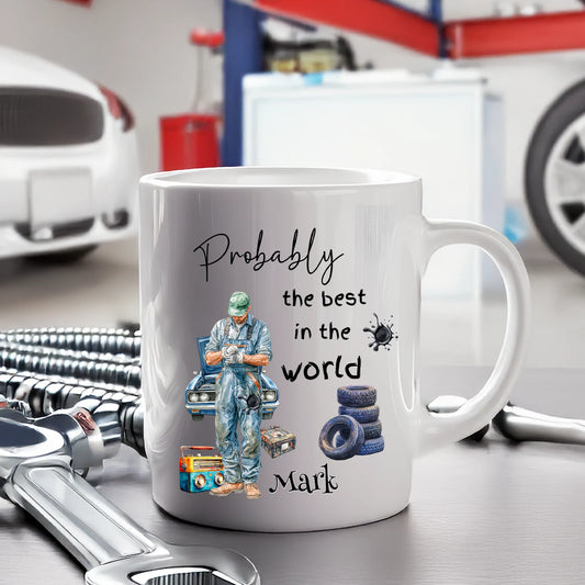 Personalised mechanic mug – gift for a mechanic