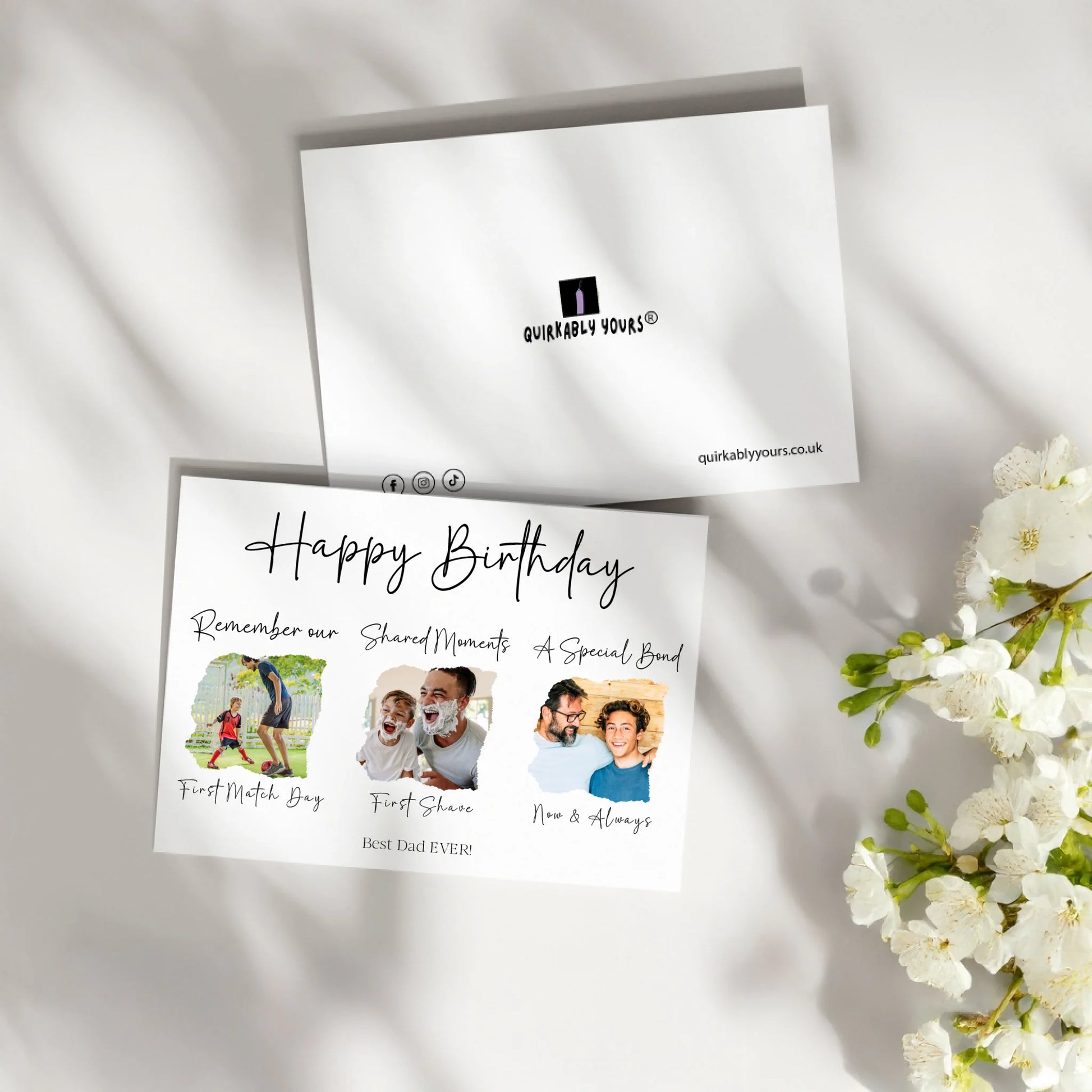 Father’s Day card with photos and captions