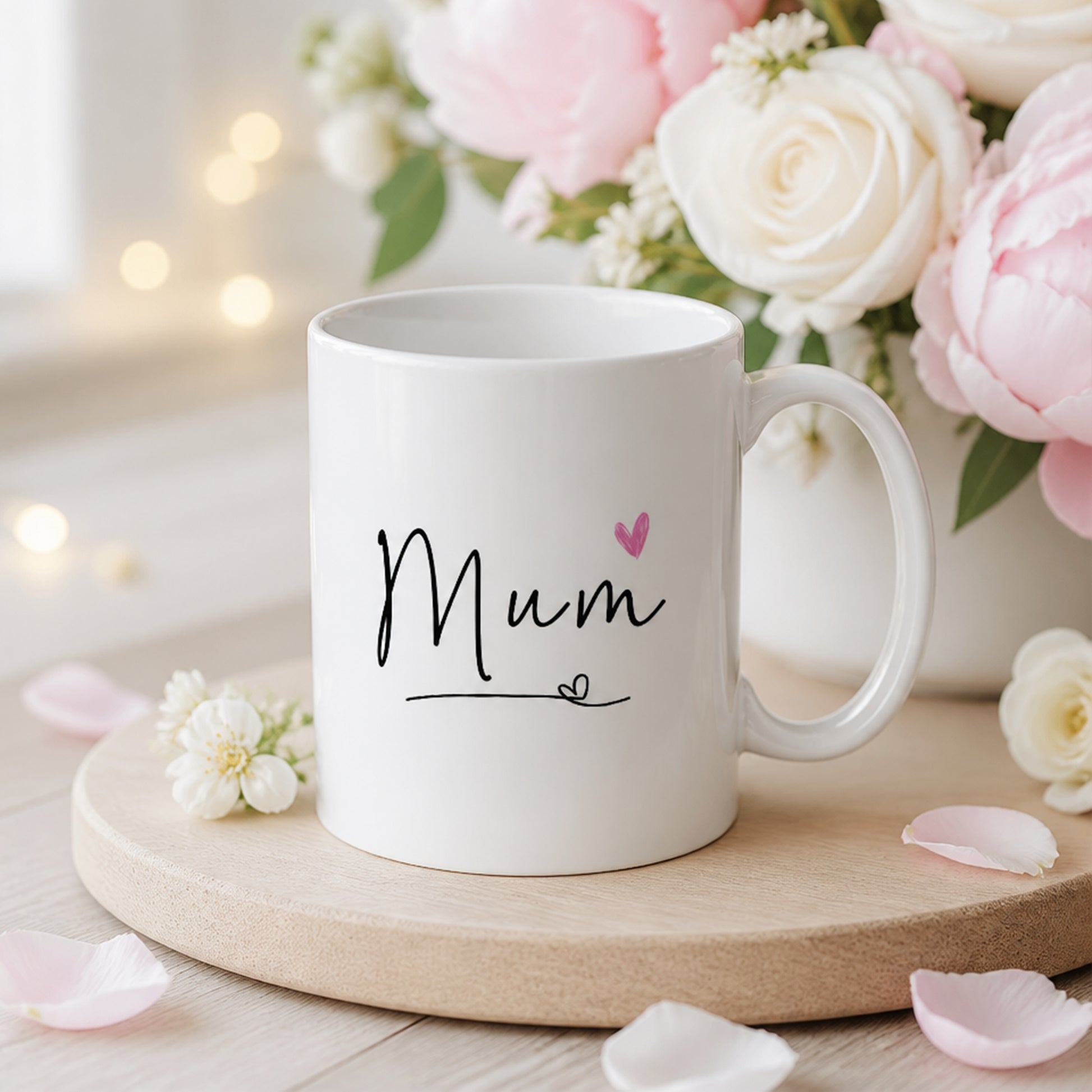 Personalised mum mug for pamper hamper gift box UK with custom name and ceramic design for daily use