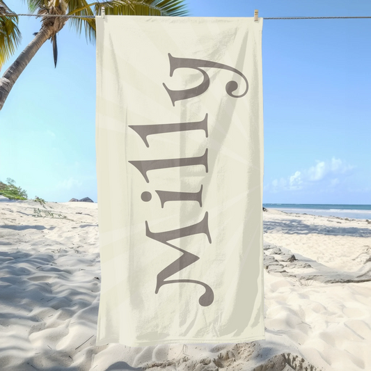 Personalised quick dry towel with name