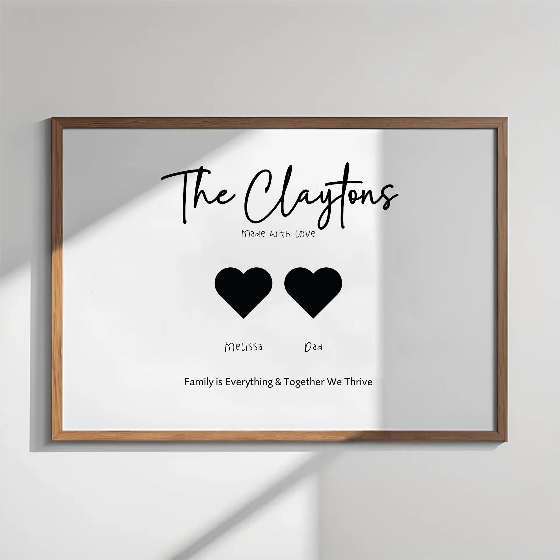 Our Family hearts and paw prints design