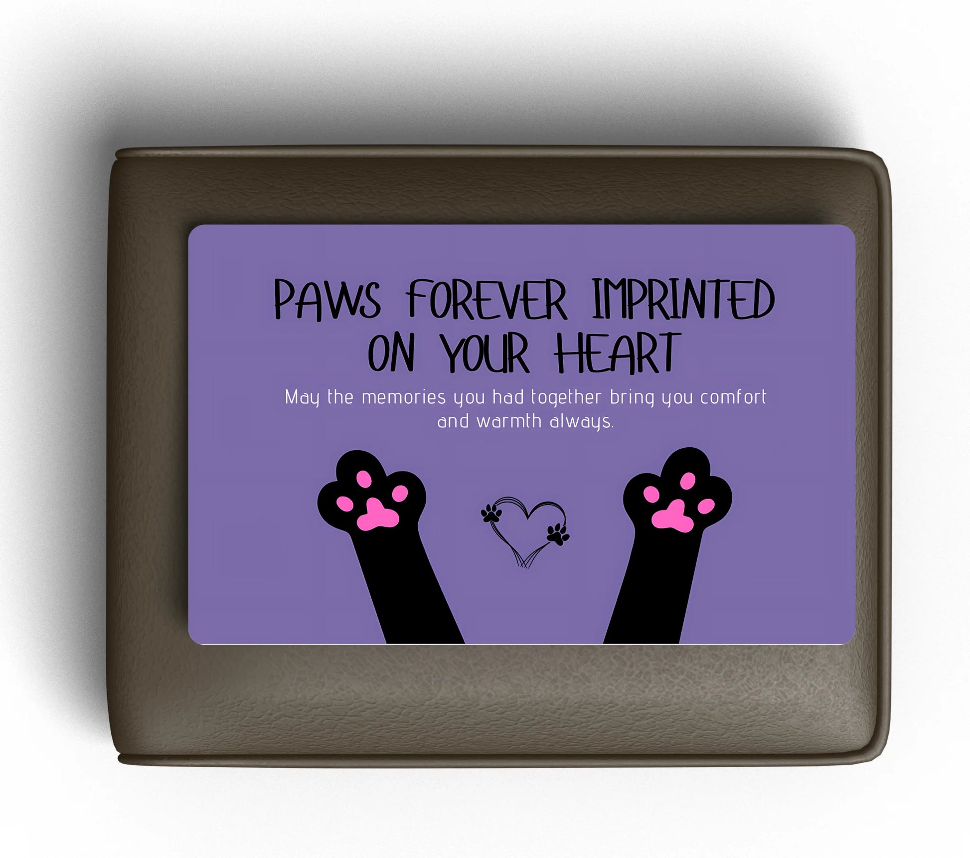 Custom photo pet remembrance card for cat owners