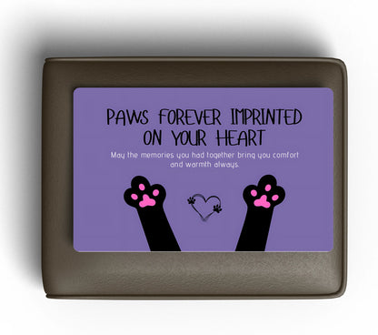 Custom photo pet remembrance card for cat owners