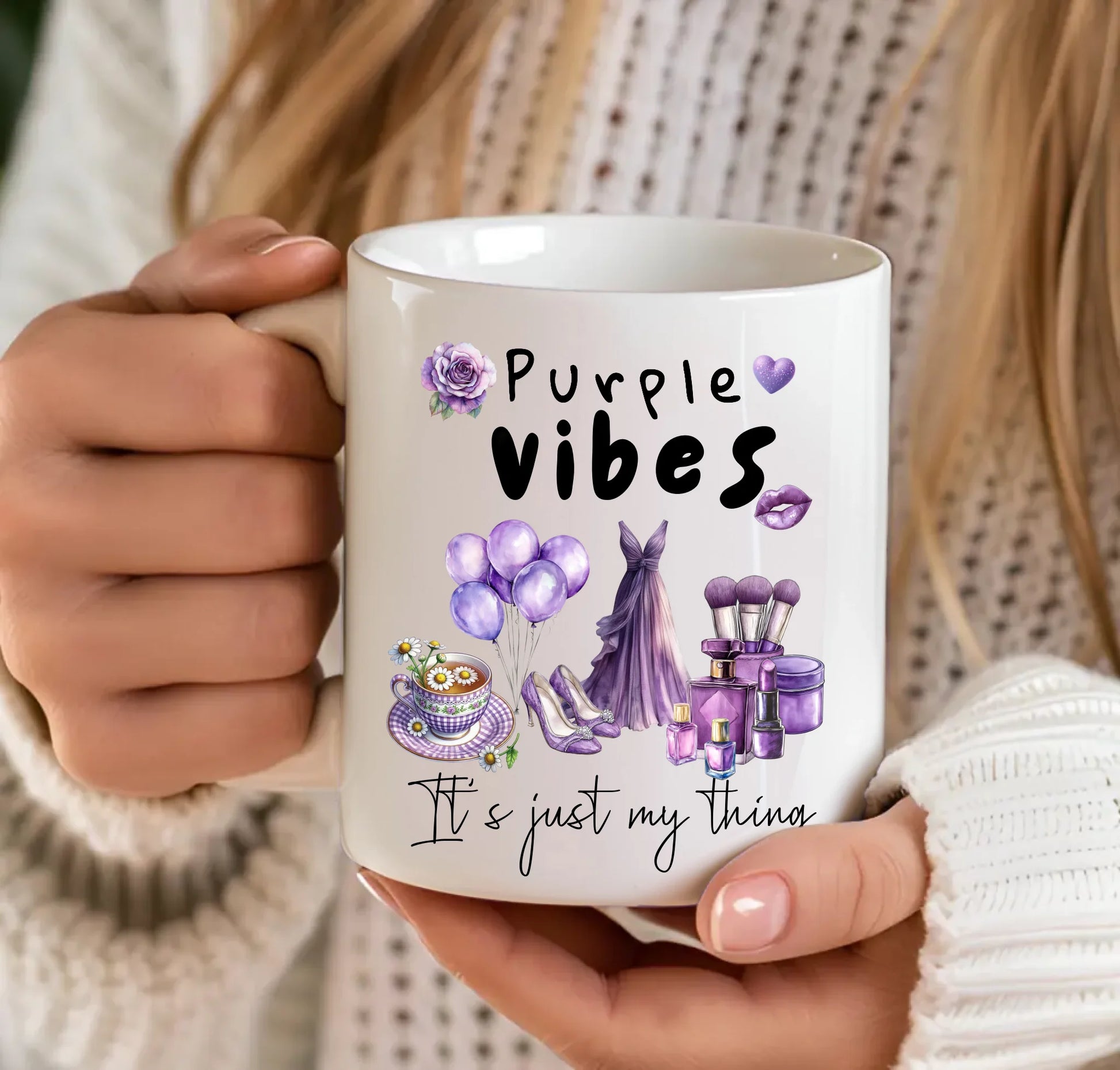 Custom purple lover’s mug