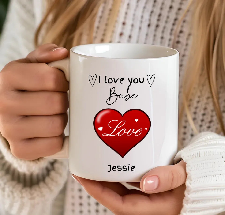 Romantic Red Heart Love Mug