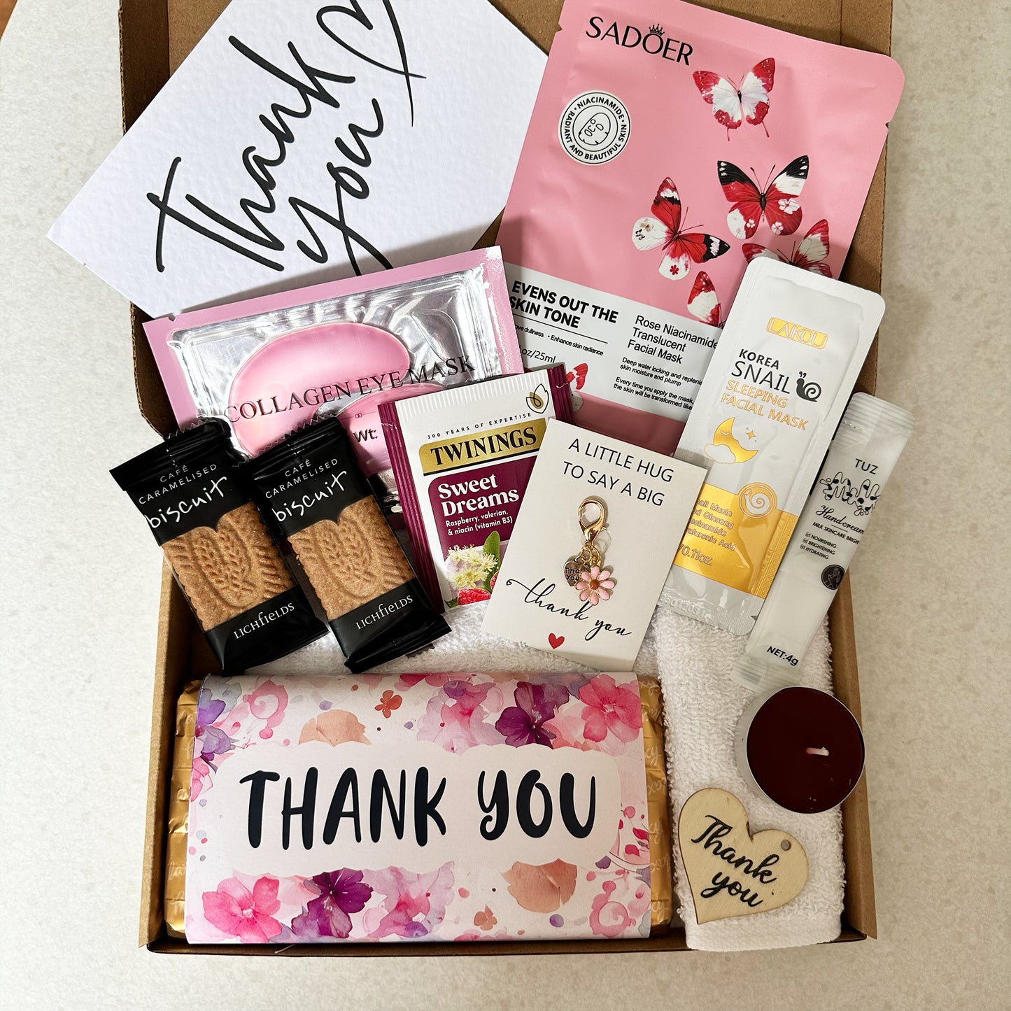 Letterbox thank you gift with personalised message