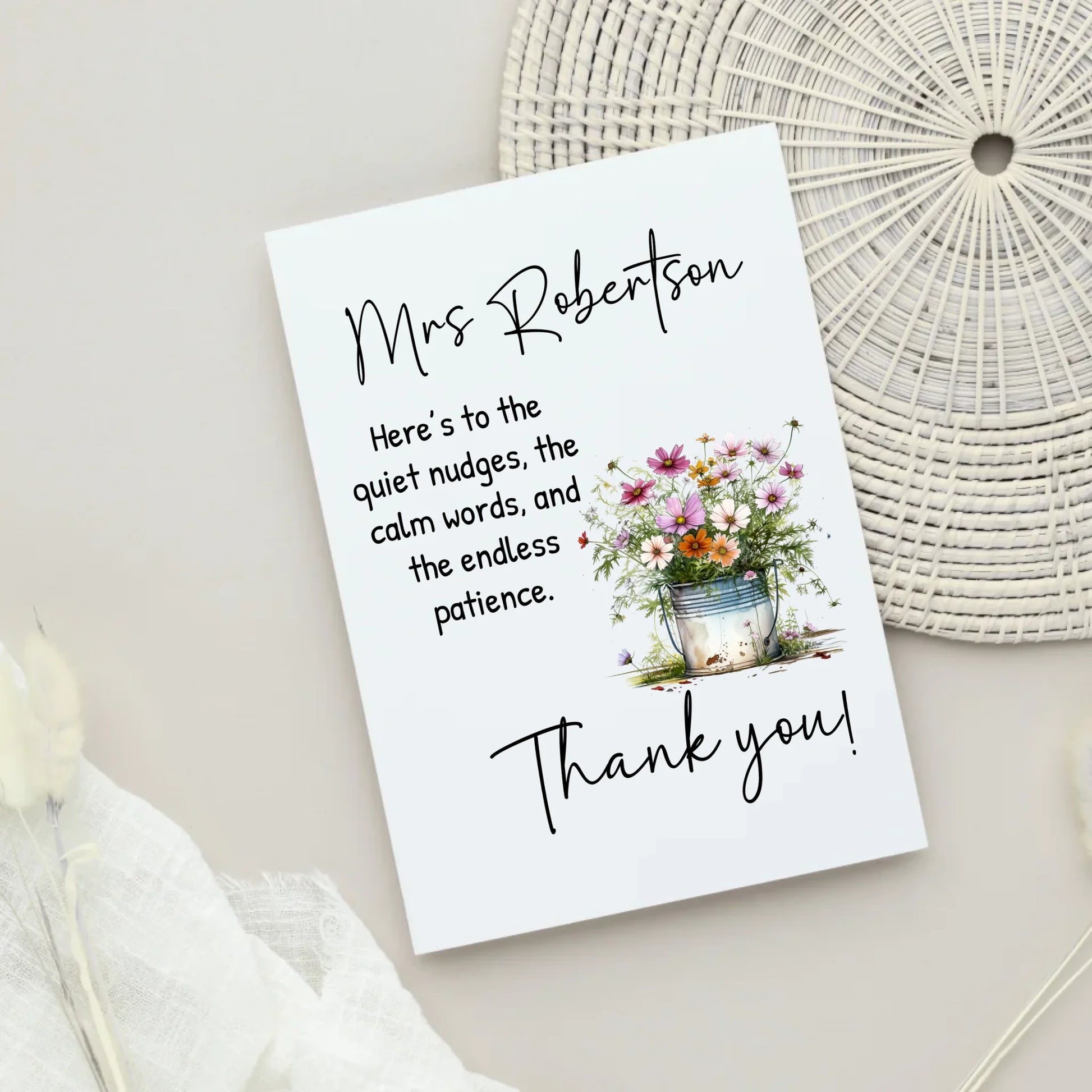 Custom teacher leaving card UK