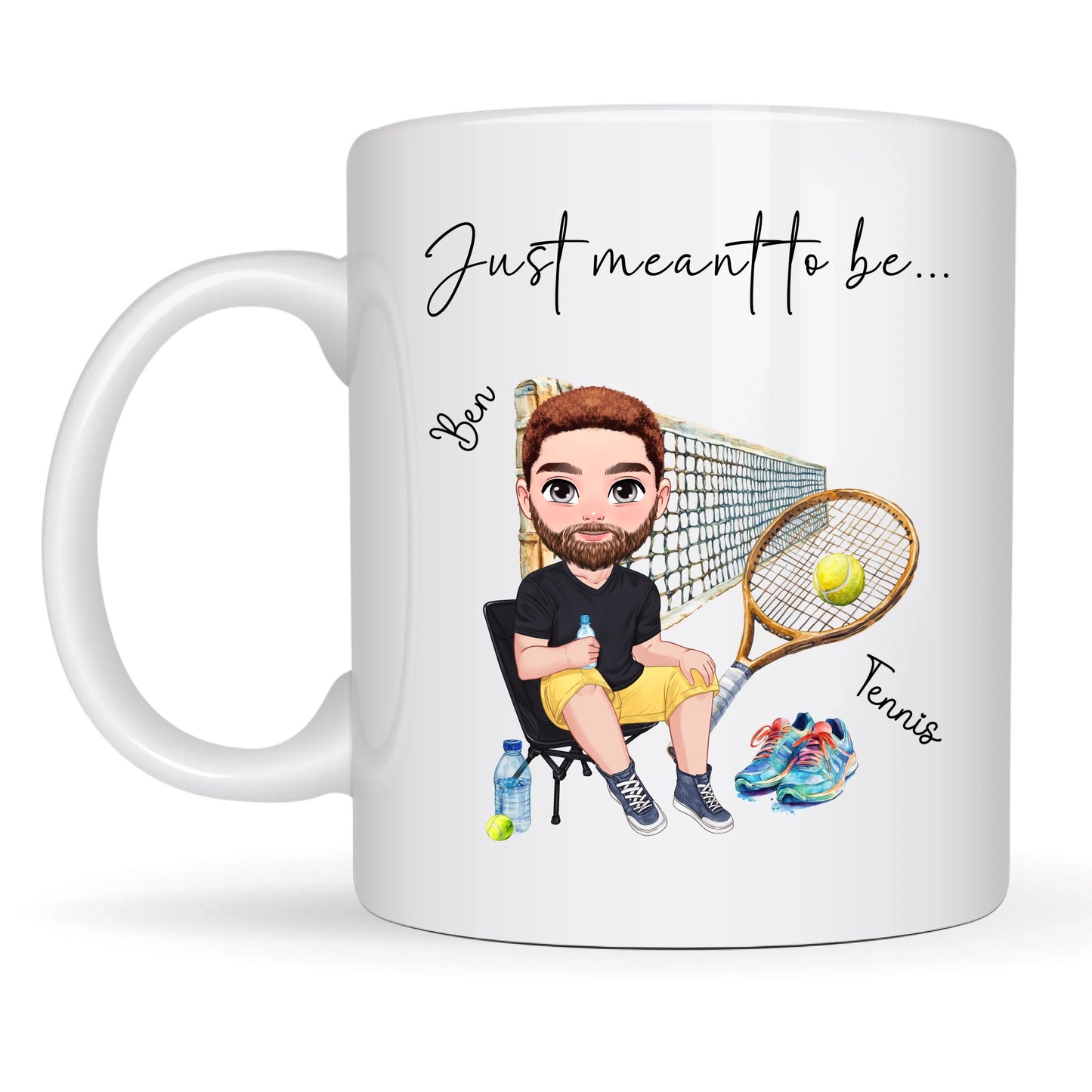 personalised tennis mug with name