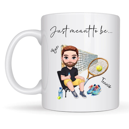 personalised tennis mug with name