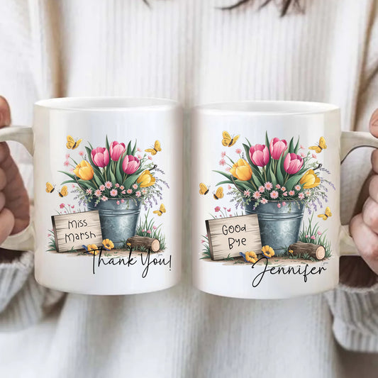 Personalised Tulip Mug – Add Your Own Words