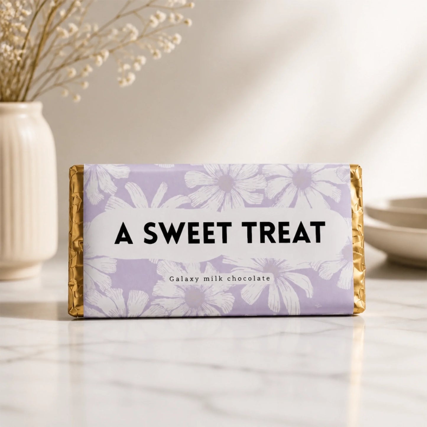Sweet treat chocolate for to accompany the wildflower seed gift tin with custom name and message