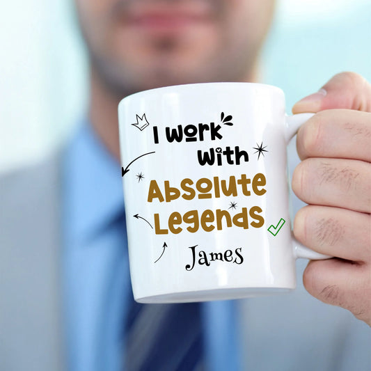 Funny work mug with animated animals
