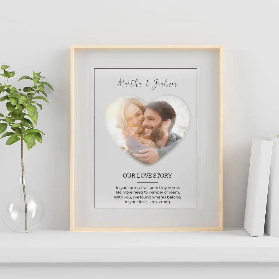 customisable heart-shaped photo