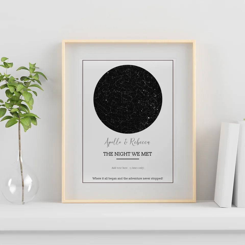 personalised star map for couples