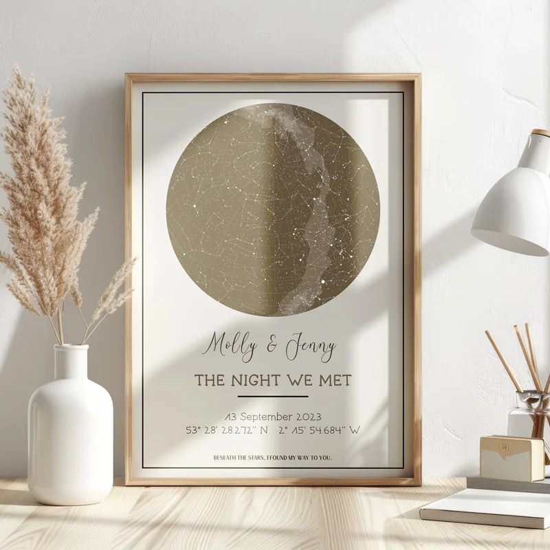 personalised star map print